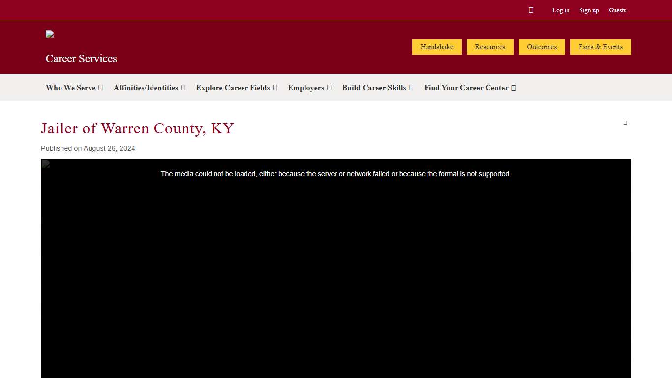 Jailer of Warren County, KY – Career Services Administration University of Minnesota